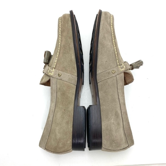 POLO Ralph Lauren Arscott Tassel Suede Fringe Classic Slip On Loafer Beige Sz 13 main image 8